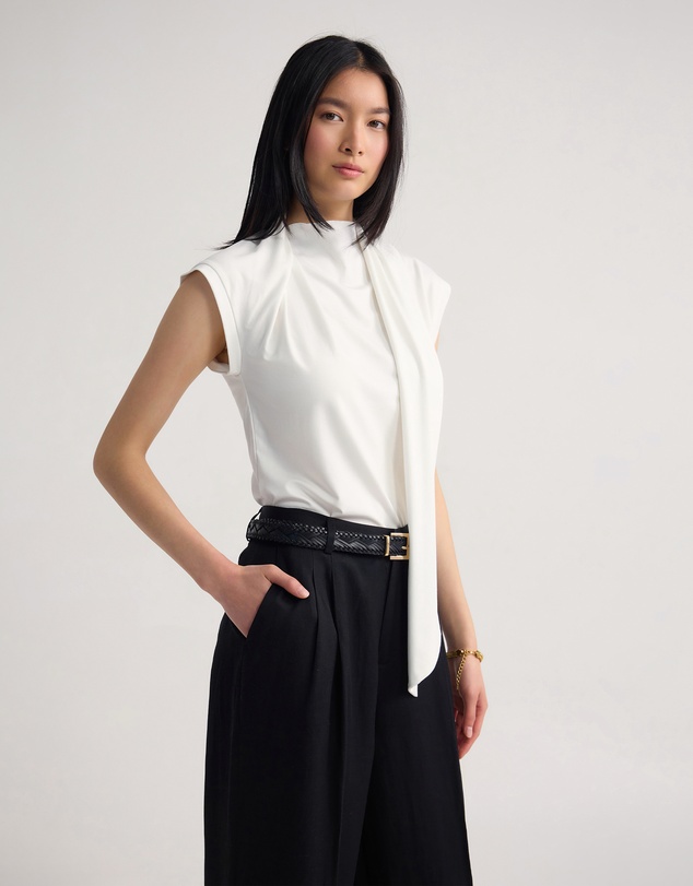 Oxford - Mimi Jersey Scarf Detail Top