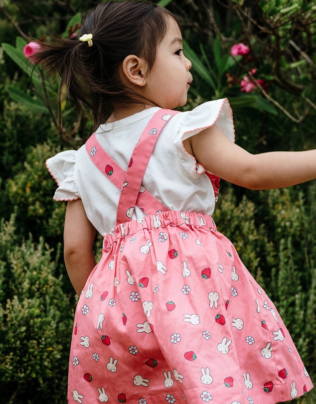 Kynd Baby - Miffy Heart Pinafore in Strawberry