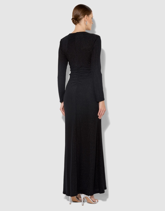Montique - Zoe Metallic Knit Gown