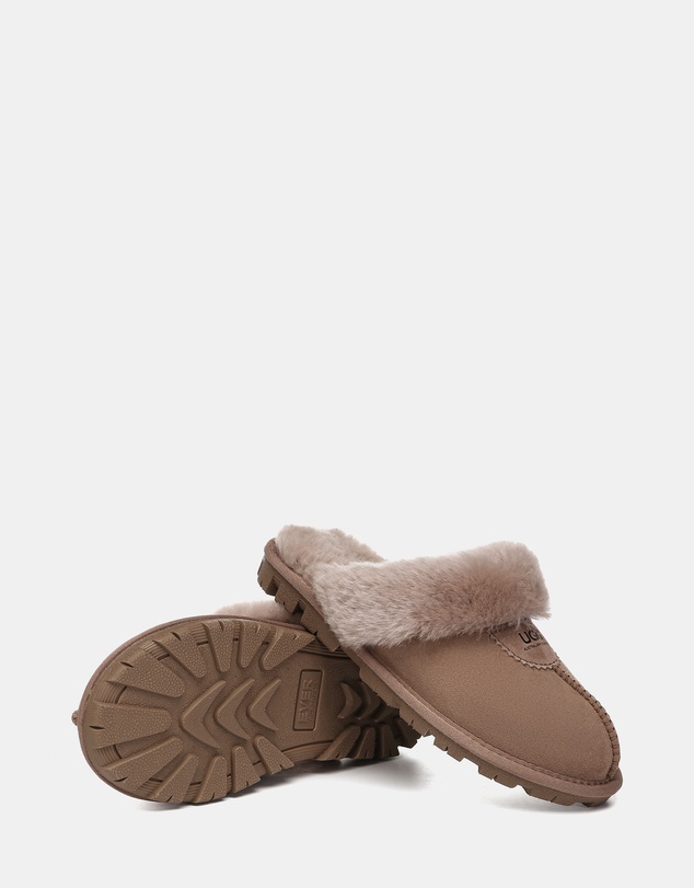EVERAU - Australian Shepherd Ugg Waffle Slipper Sheepskin Upper House Shoes