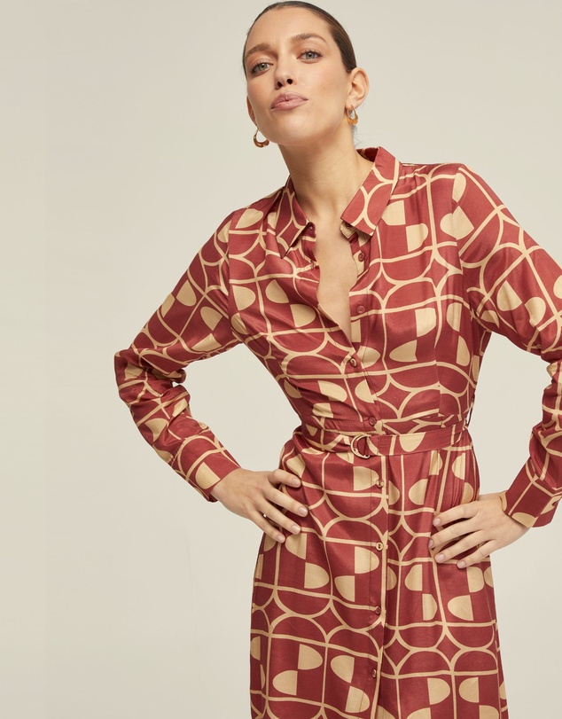 Oxford - Dianne Geo Print Shirt Dress