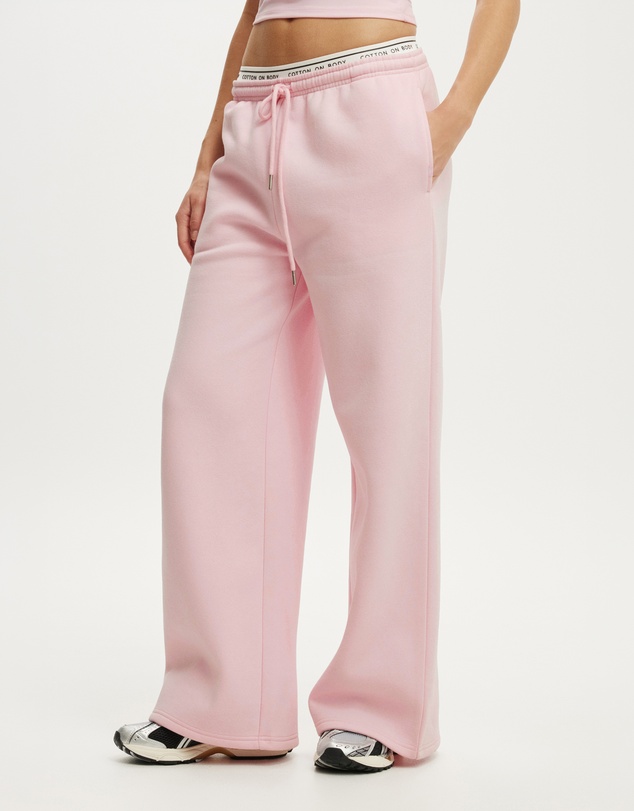 Cotton On Body Active - Plush Tie Waist Wide Leg Sweatpants