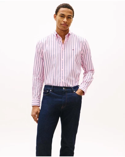 Tommy Hilfiger - TH Flex Regular Fit Stripe Poplin Shirt