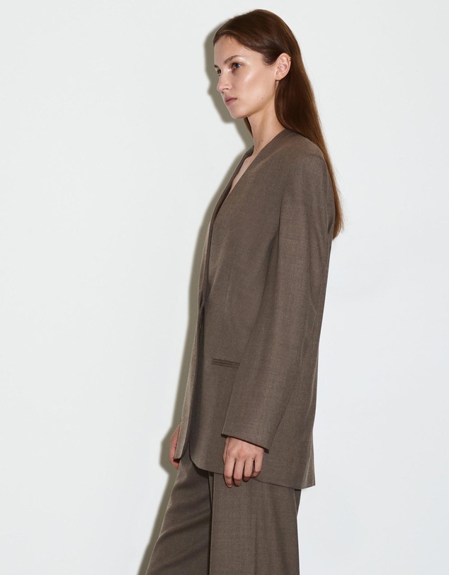COS - Collarless Wool-Blend Blazer