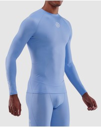 SKINS - SKINS Compression Men's Series-1 Active Long Sleeve Top Sky Blue