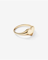 Michael Hill - Heart Signet Ring in 10kt Yellow Gold