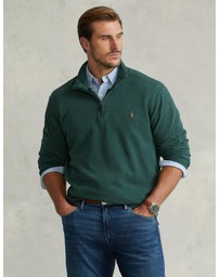 Polo Ralph Lauren - ICONIC EXCLUSIVE - Big & Tall Estate-Rib Quarter-Zip Pullover