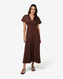 Forcast - Catalina V-Neck Satin Dress
