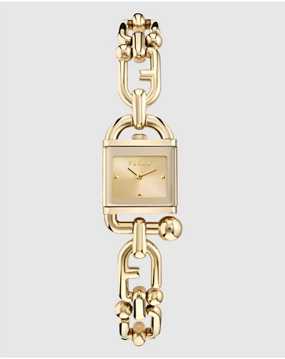 Furla - Mianuvola Square Gold-Tone Bracelet Watch