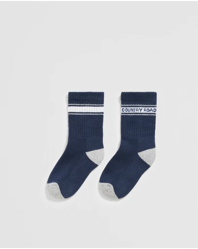 Country Road - Organically Grown Cotton Blend Cr Sport Crew Sock