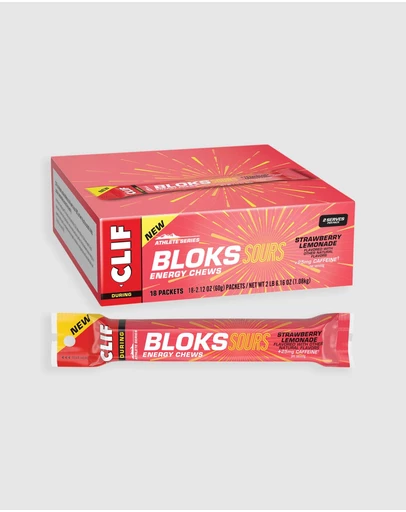 CLIF - Sour Strawberry Lemonade Bloks Energy Chews - 18x60g