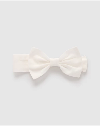 Purebaby - Bow Headband - Babies-Kids
