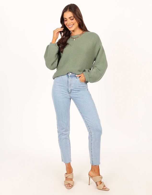 Petal & Pup - Lakelyn Textured Knit Sweater - Khaki