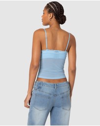 EDIKTED - Elina Sheer Mesh Bra Top