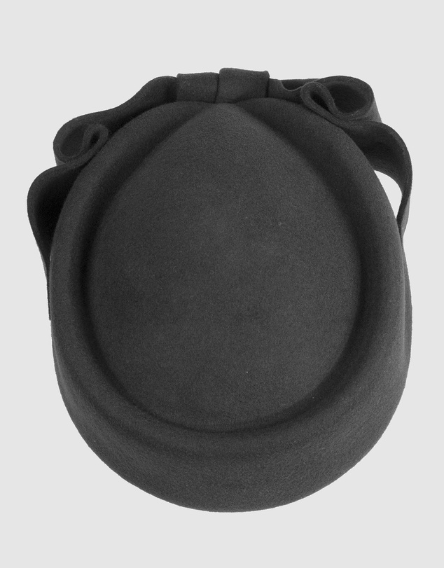 Max Alexander - Felt Black Pillbox Hat