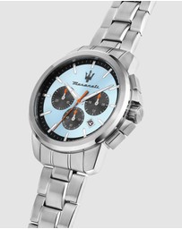 Maserati - Maserati Successo 42mm Chrono Blue Dial Stainless Steel Strap  Watch