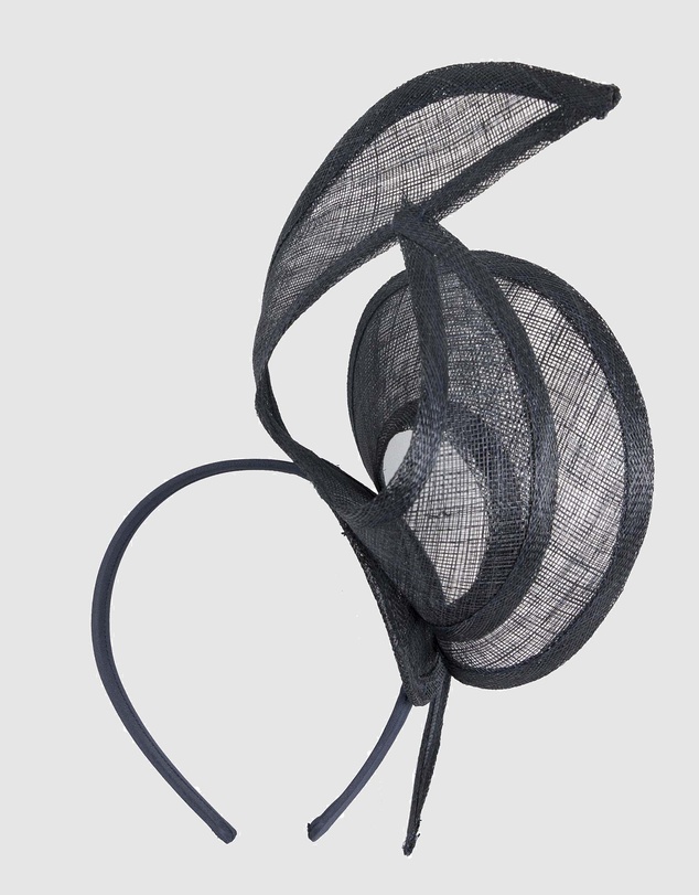 Max Alexander - Navy Sinamay Racing Fascinator