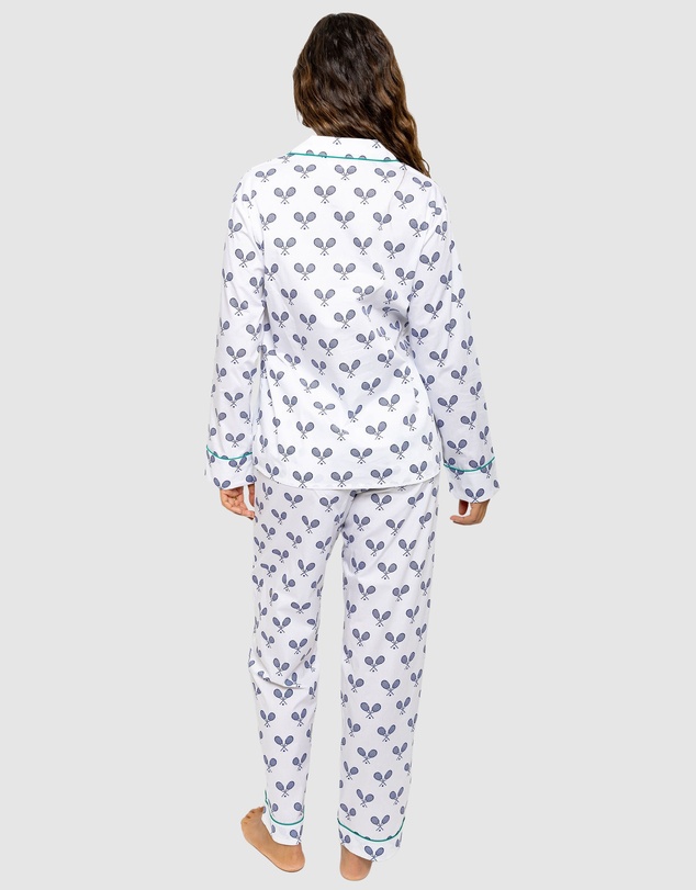 Sant And Abel - Women's Tennis Navy Long PJ Set
