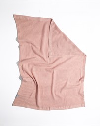 Living Textiles - Cotton Cellular Blanket - Dusty Pink