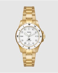 Fossil - Fossil Blue Dive Gold Analogue Watch
