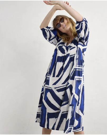Seasalt - Seasalt Cornwall Harbour Sails Chalk Earth Colours Dress