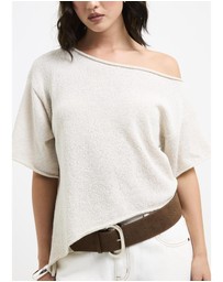 Subtitled - Asymmetric Knit Top