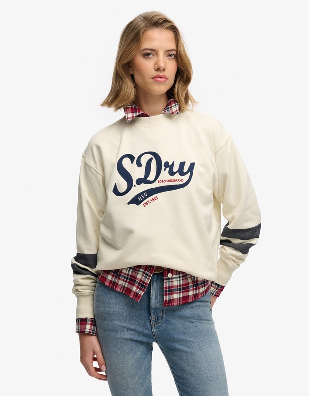 Superdry - Varsity Script Loose Crew