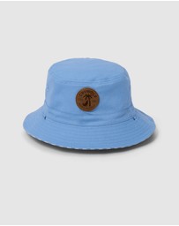 Crywolf - REVERSIBLE BUCKET HAT Sky Blue Stripe
