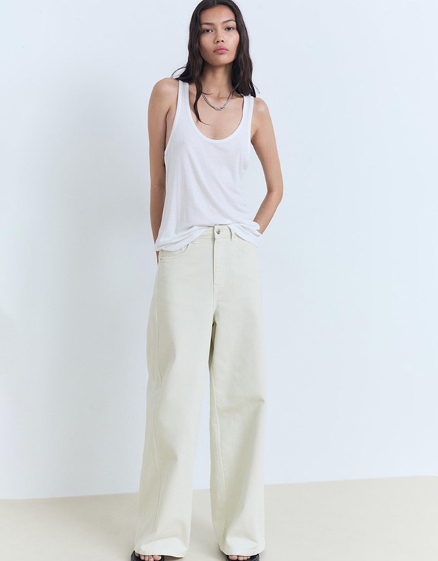 M.N.G - Mila Wideleg Mid-Rise Jeans