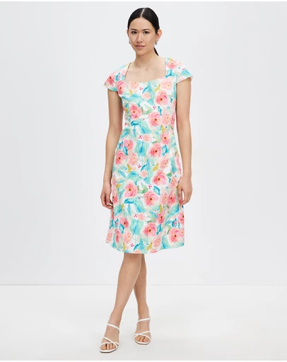 Pink Ruby - Spring Racer Sleeves Dress