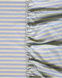 Mosey Me - Butter Blue Seersucker Fitted Sheet
