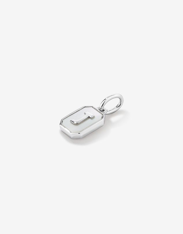Michael Hill - Letter J Mother of Pearl Initial Pendant in Sterling Silver