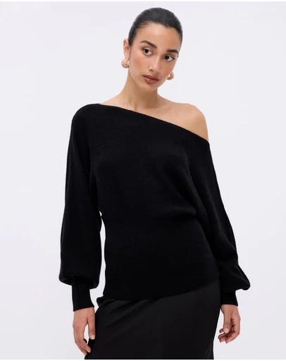 Minima Esenciales - Oriel Off Shoulder Knit Top