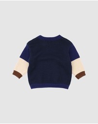 Bebe by Minihaha - Jake Block Knitted Jumper - Babies