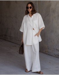 ALEXANDRA - Rogue Shirt Linen White