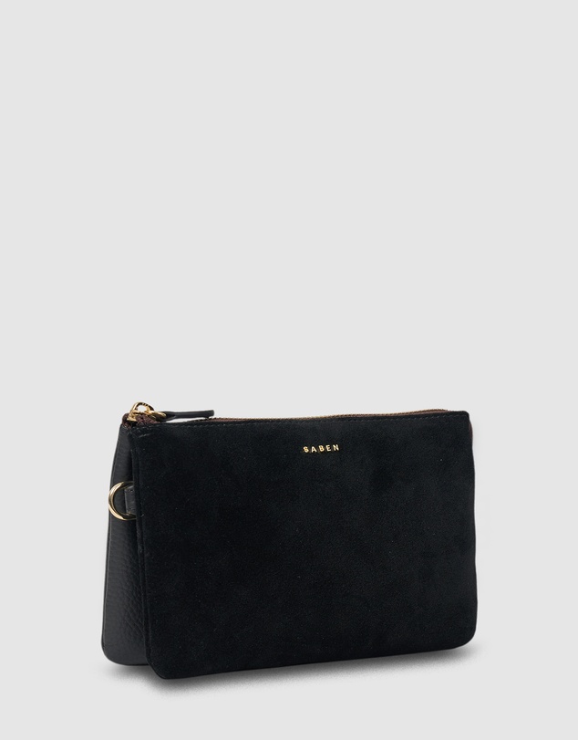 SABEN - Tilly Crossbody Black Suede