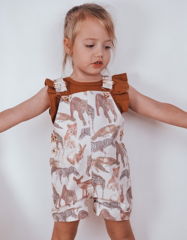 WITH LOVE FOR KIDS - Everett Short Denim Overalls - Babies - Kids