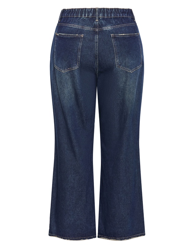 City Chic - Plus size Harley Fit Talia Wide Leg Jean - dark wash