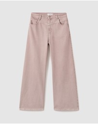 M.N.G - Wide-Leg Mid-Rise Loose-Fit Jeans