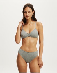 Cotton On Body - Cotton Pointelle Triangle Padded Bralette