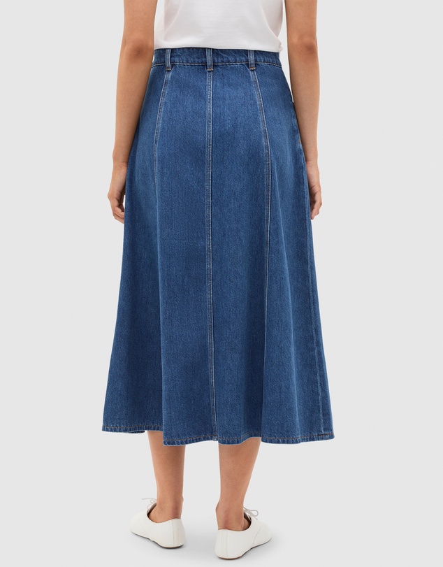 Seed Heritage - Denim A-Line Midi Skirt