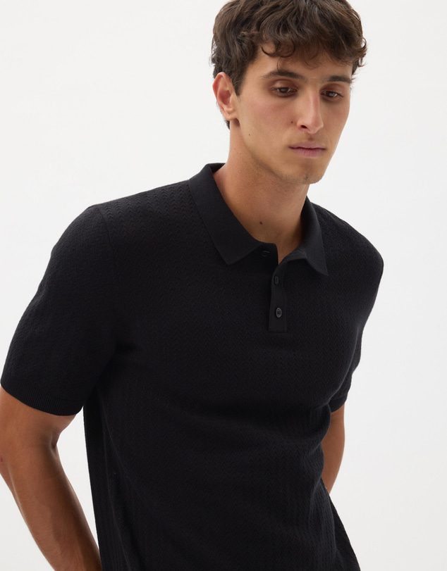 AERE - Organic Cotton Textured Polo
