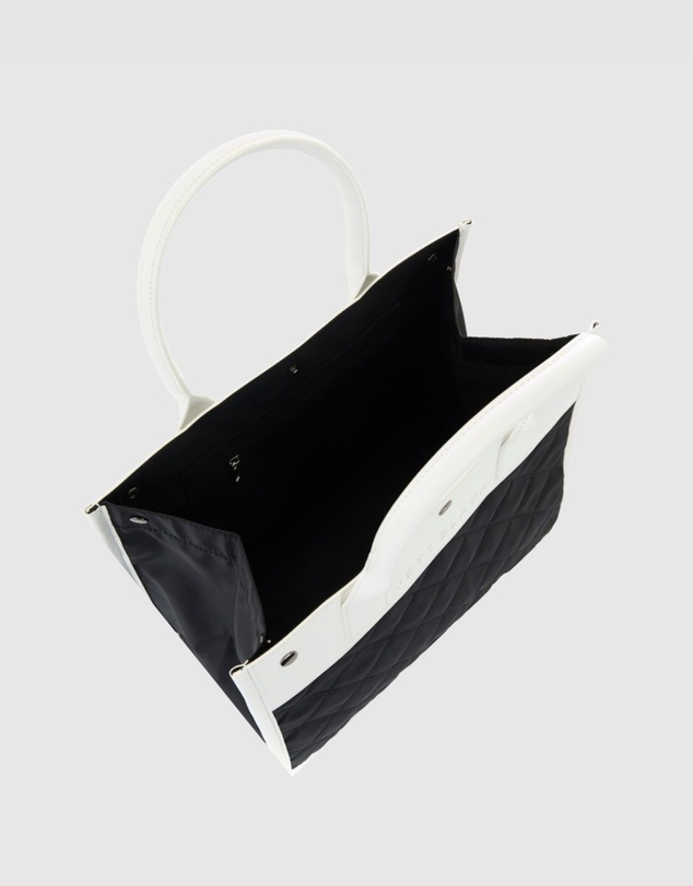 JETT BLACK - Soho Monochrome Quilted Tote Bag