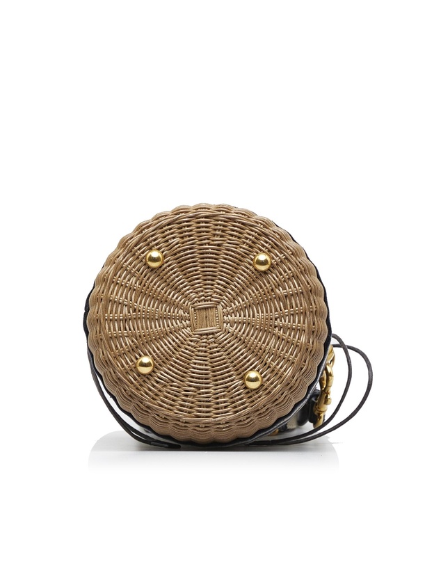 Dior - Pre-Loved Oblique Wicker Bucket Bag