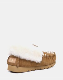 EVERAU - Australian Shepherd Ugg Popo Moccasins Cow Suede Upper Moccasins
