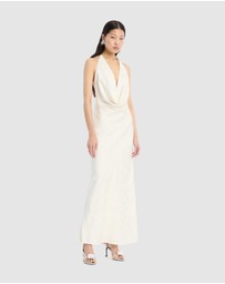 ROTATE - Satin Halterneck Dress