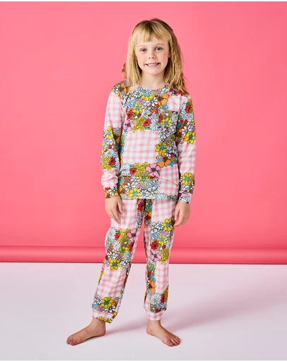Kip&Co - Garden Wonders Organic Cotton LS Top Pants Pyjama Set - Kids-Teens
