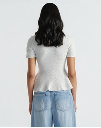Decjuba - Amalia Peplum Knit Tee