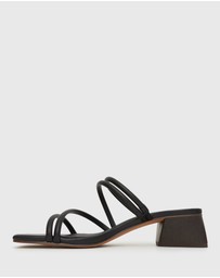 Betts - Hallie Low Wooden Block Heel Mules