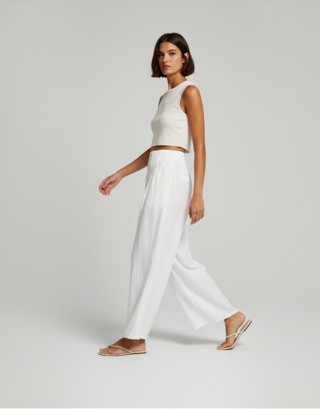 Mossée - Olivia Pleated Wide Leg Pants